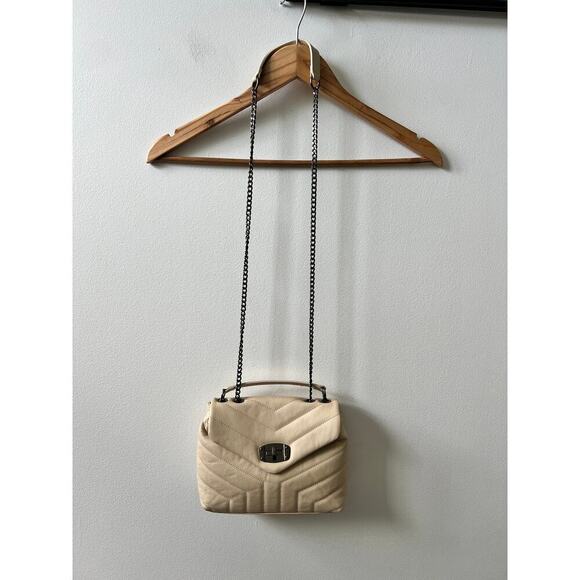 Davina Firenze beige clasp leather shoulder bag - Picture 1 of 5